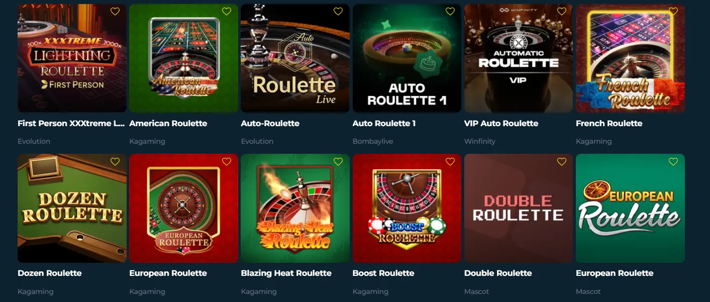 rollyspin casino table jeux